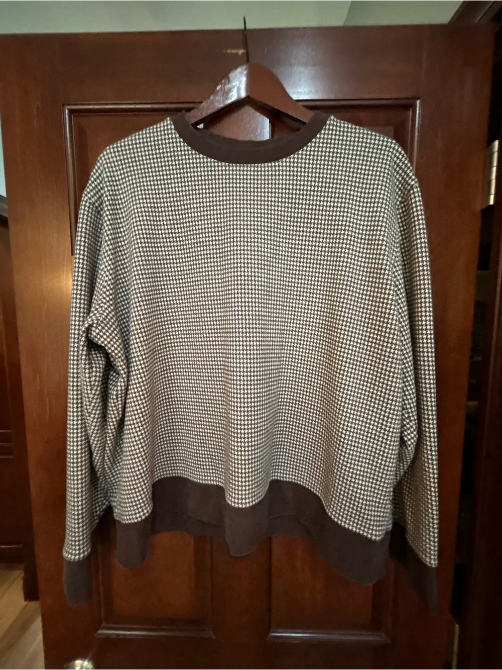 Banana Republic Men’s XL Brown Birdseye Knit Crewneck Sweater Preppy Casual